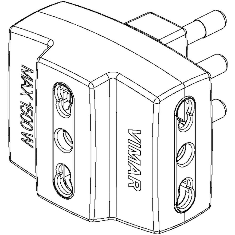 Adattatore S17+3p17/11, Multiplo Sicury 250v, Spina 16a Bianco - Foto 1