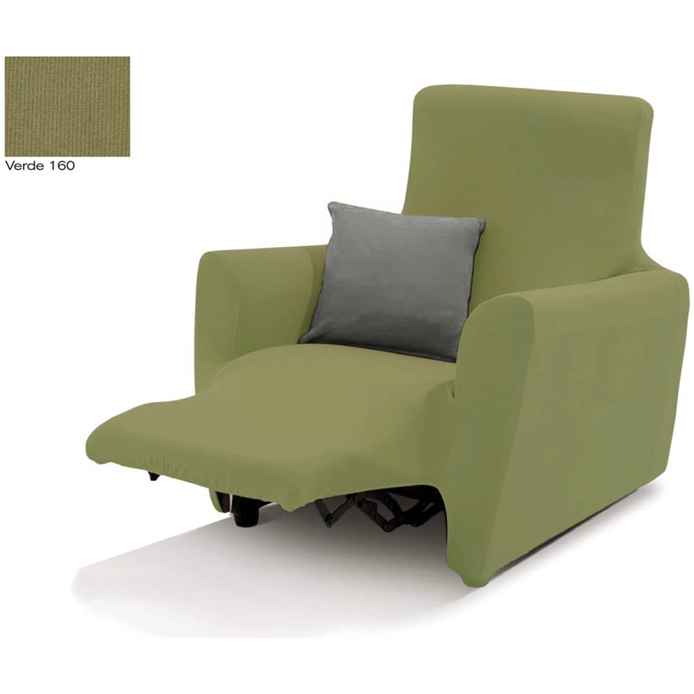 Copripoltrona Reclinabile Easy Long Sofa Cover In Tinta Unita Poltrona Verde 160 - Foto 1