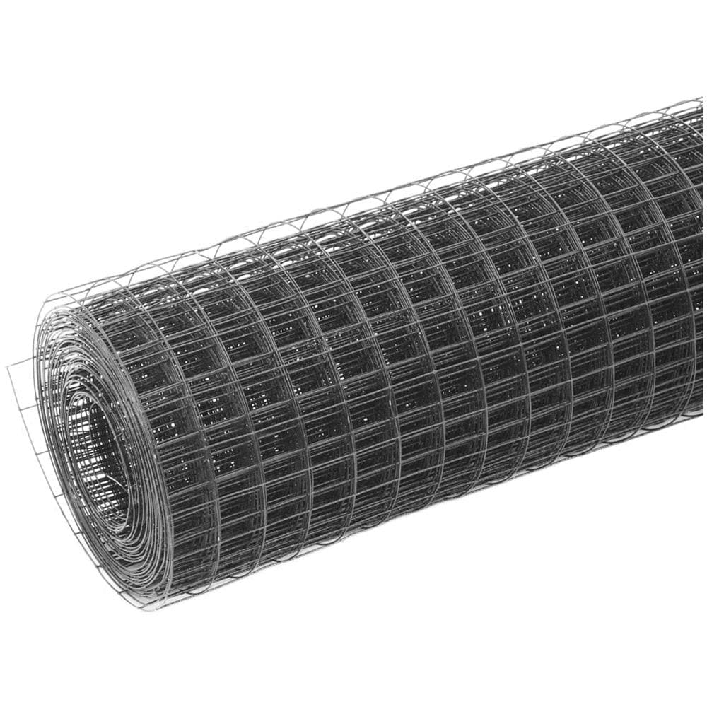 Recinzione in Rete per Pollaio in Acciaio e PVC 25x1 m Grigia - Foto 2