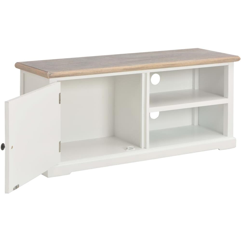 Mobile Porta Tv Bianco 90x30x40 Cm In Legno - Foto 2