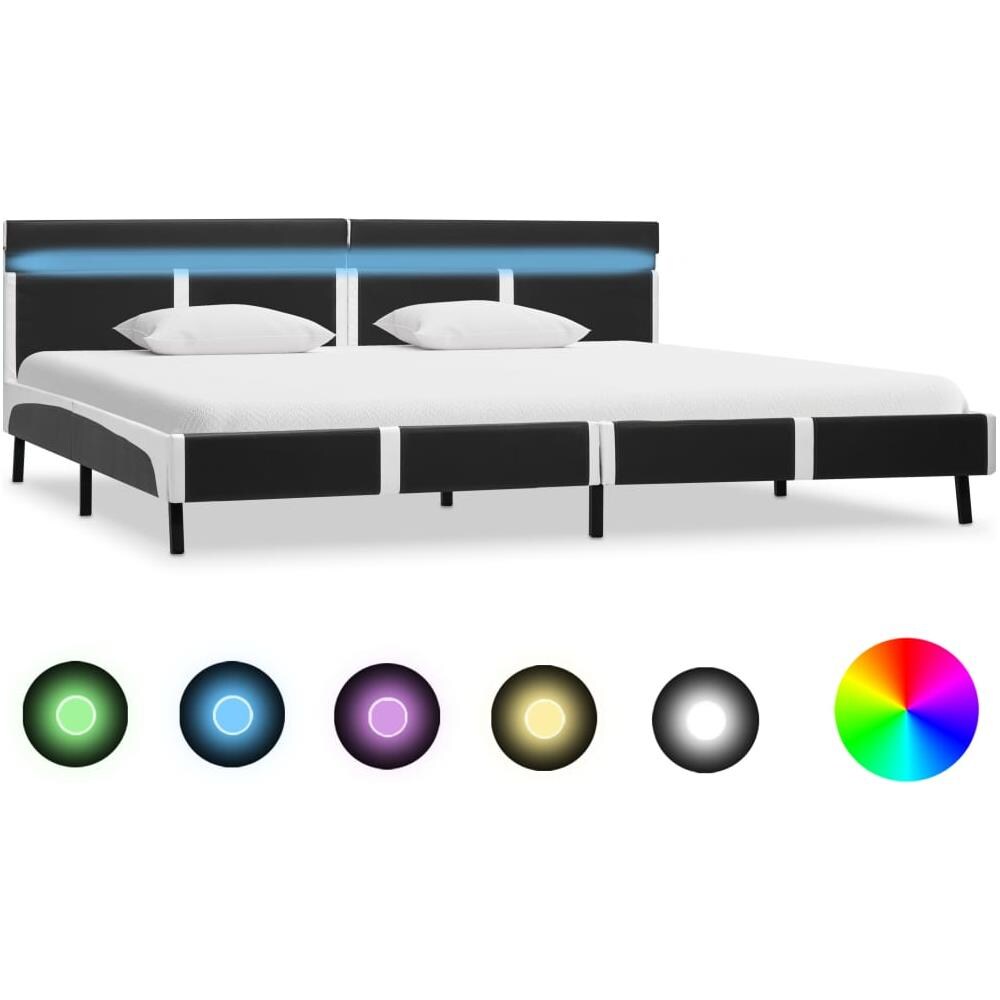 Giroletto con LED Grigio in Similpelle 180x200 cm - Foto 1