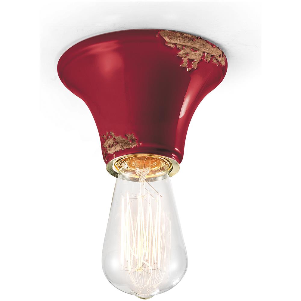 Vintage C133, Plafoniera, - Bordeaux Seta - Foto 1