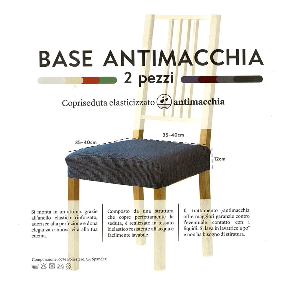 Coppia Copriseduta Per Sedie Tessuto Antimacchia Tinta Unita Mod. Easy Arancio   - Foto 3