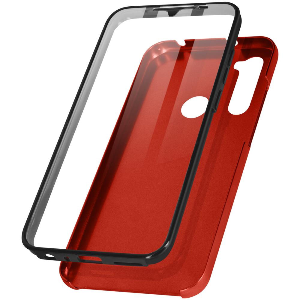 Cover Xiaomi Redmi Note 8 / 8 2021 Retro Rigido E Fronte Flessibile - Rossa - Foto 1