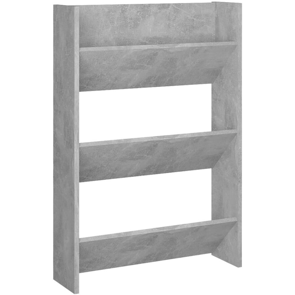 Scarpiera a Muro Grigio Cemento 60x18x90cm in Legno Multistrato - Foto 2