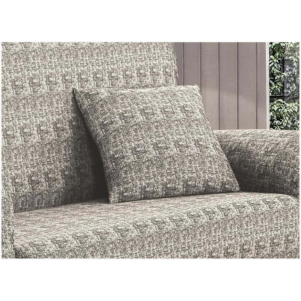 Copridivano Antimacchia Elasticizzato Divano Penisola Angolare Componibile Fantasy 3 Posti Panna - Foto 2