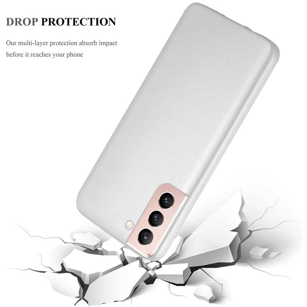 Custodia Compatibile Con Samsung Galaxy S21 5g In Argento Metallico - Coperchio Protettivo In Silicone Tpu Flessibile - Foto 7