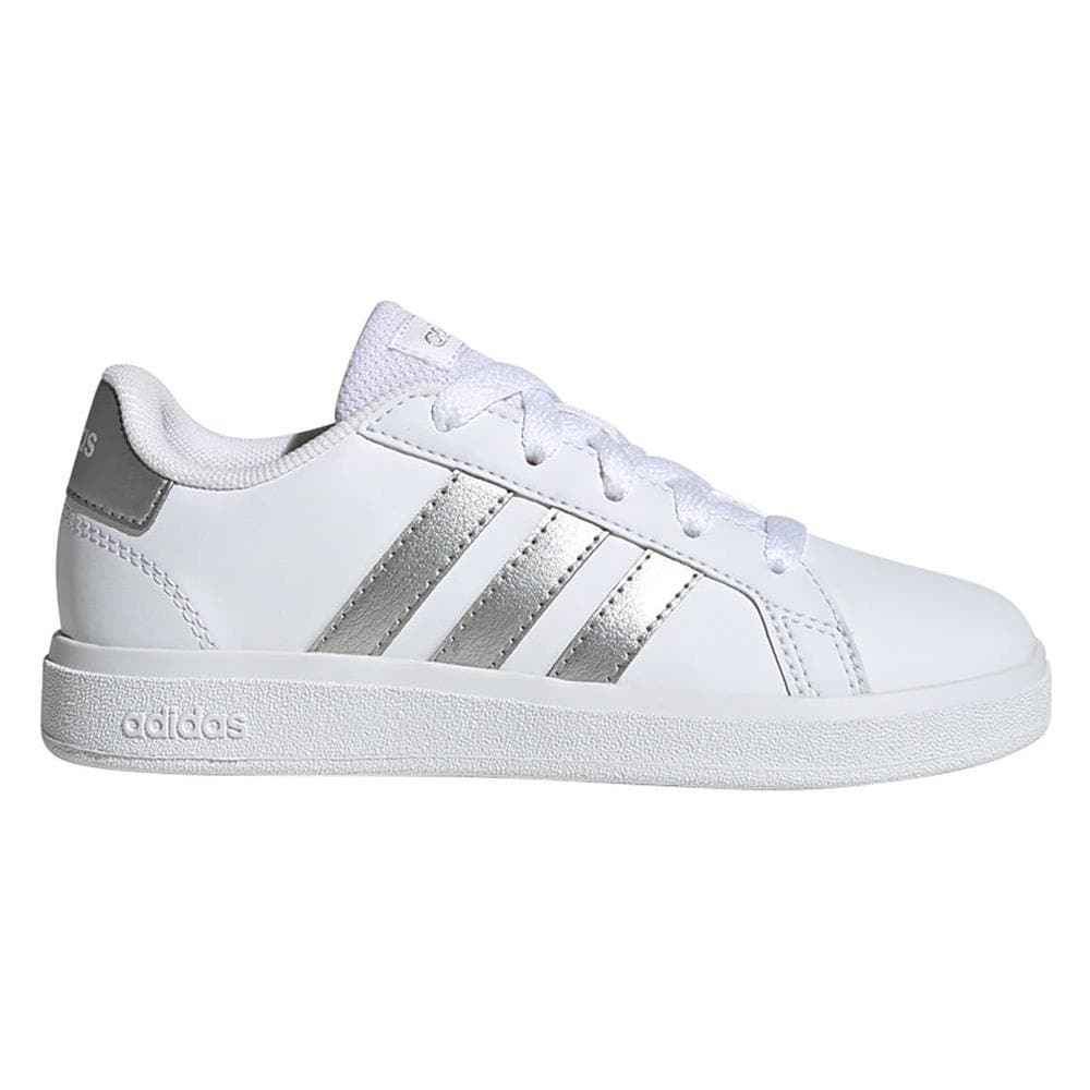 Gw6506 Grand Court 2.0 K Sneakers Pelle Silver Bianco 37 1/3 - Foto 1