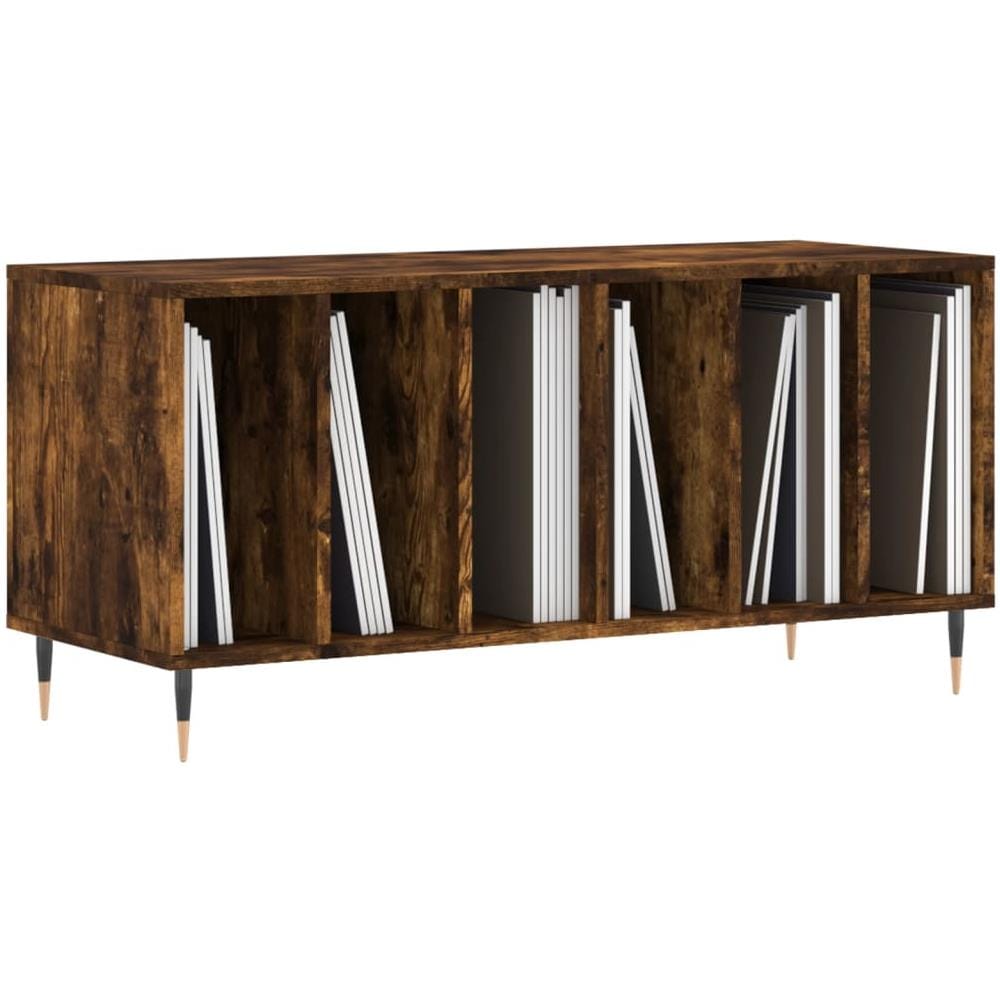 Mobile Porta Dischi Rovere Fumo 100x38x48 cm Legno Multistrato - Foto 2