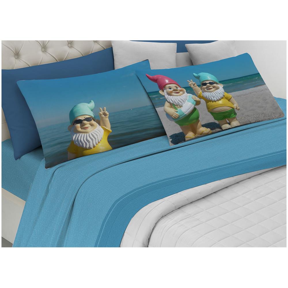 Completo Lenzuola In 100% Cotone Linea Digitale Spin-off Fantasie Varie Estate Matrimoniale Gnometti - Foto 1