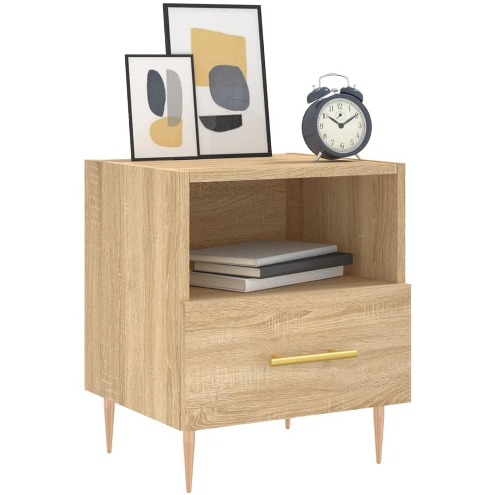 Comodini 2 Pz Rovere Sonoma 40x35x47,5 Cm In Legno Multistrato - Foto 3