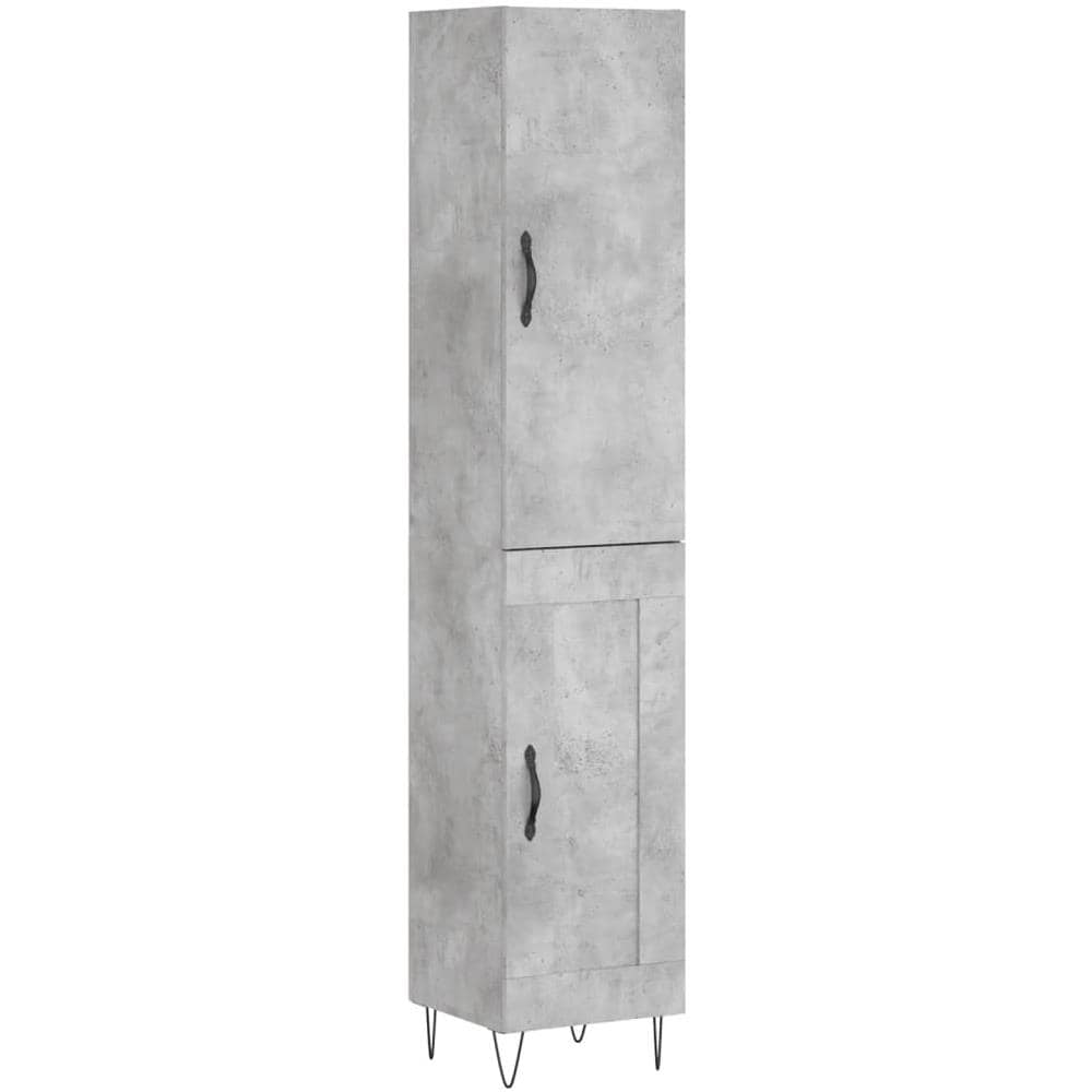 Credenza Grigio Cemento 34,5x34x180 Cm In Legno Multistrato - Foto 2