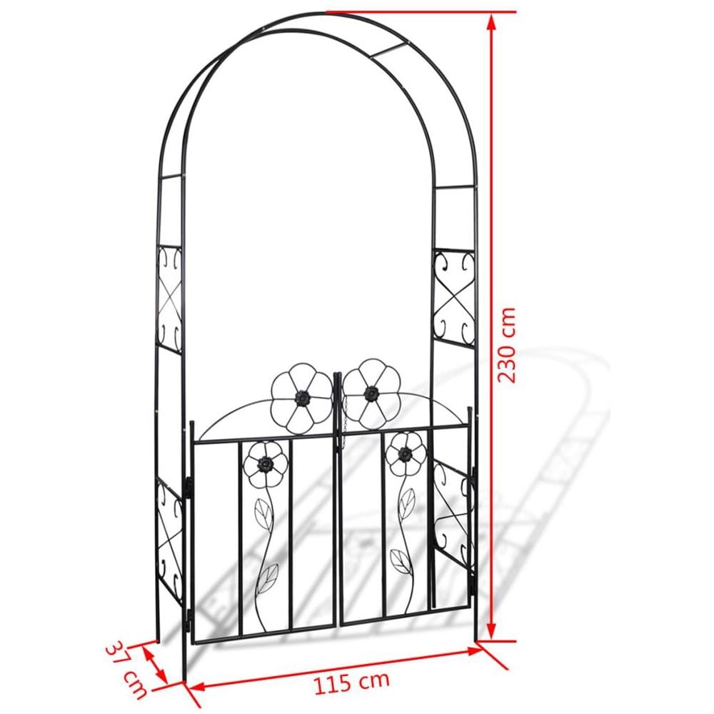Arco Con Porta Da Giardino Per Piante Rampicanti - Foto 13