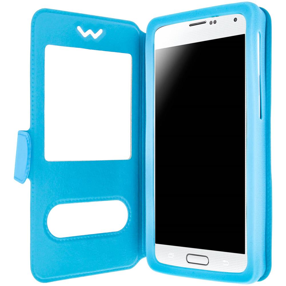 Custodia Stand Doppia Finestra Universale Taglia Sl - Azzurra - Foto 2