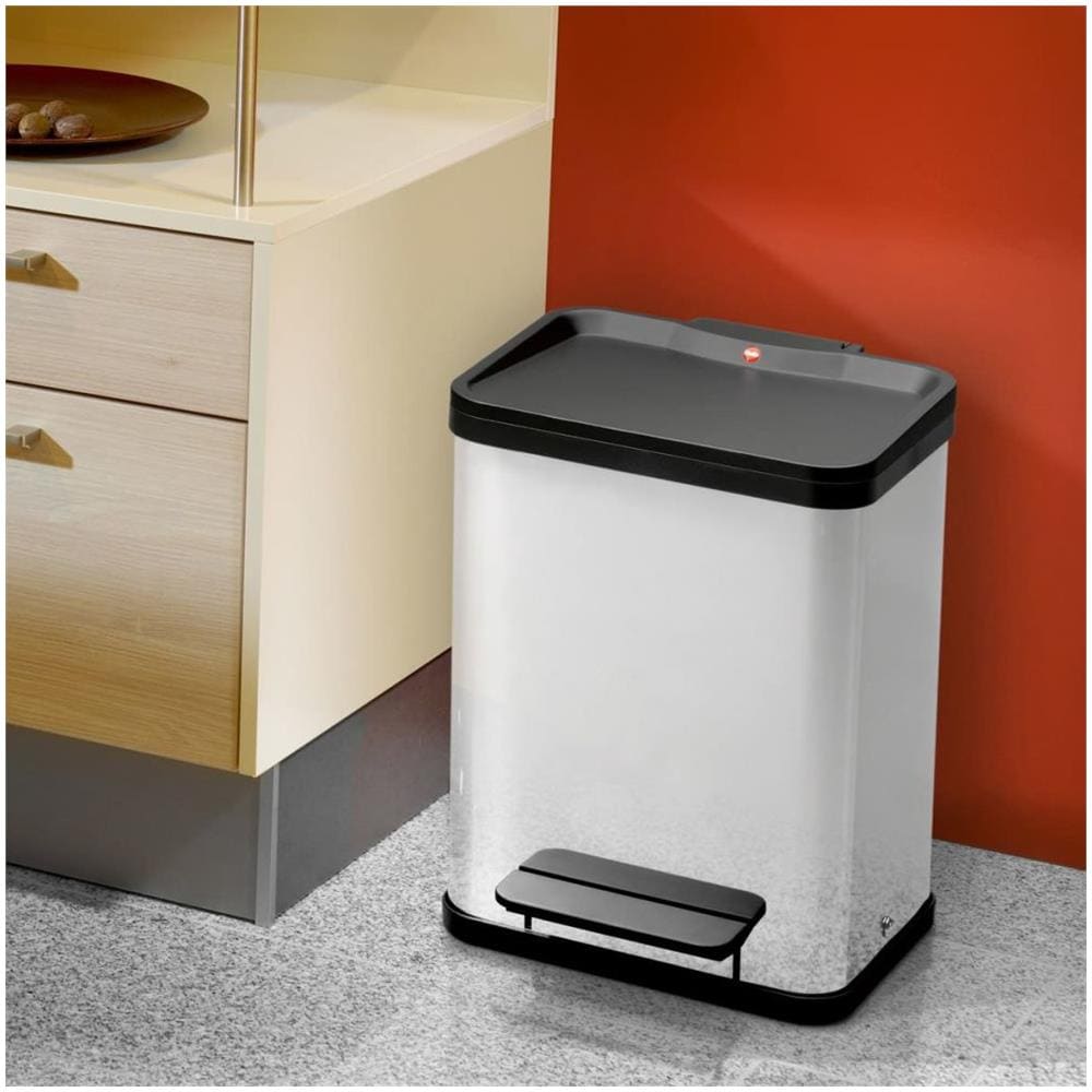 Pattumiera A Pedale Oko Duo Plus M 2 X 9 L Acciaio Inox 0622-200 - Foto 2