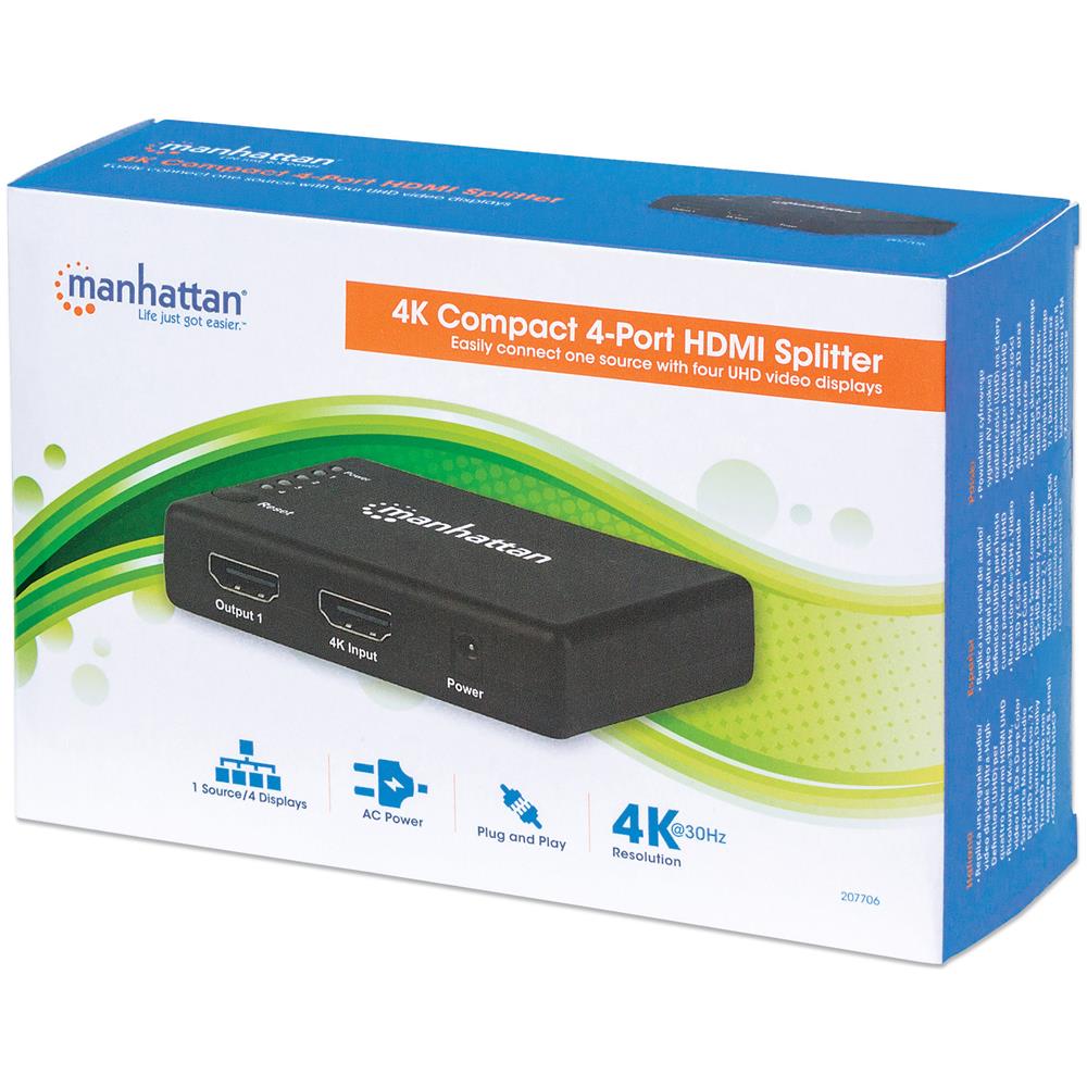 IDATA HDMI-4K4PMH - Splitter HDMI 4K UHD 3D con LED 4 vie - Foto 2