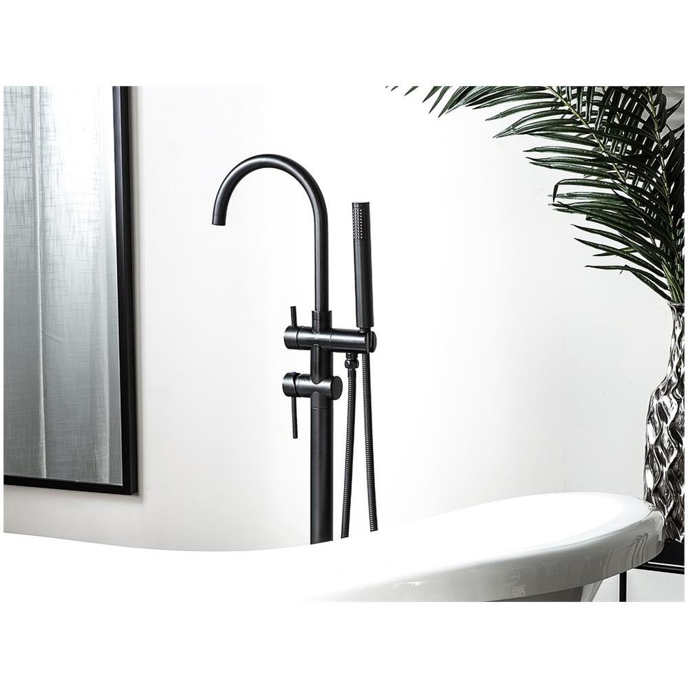 Rubinetto Per Vasca Freestanding Color Nero Opaco Tugela - Foto 2