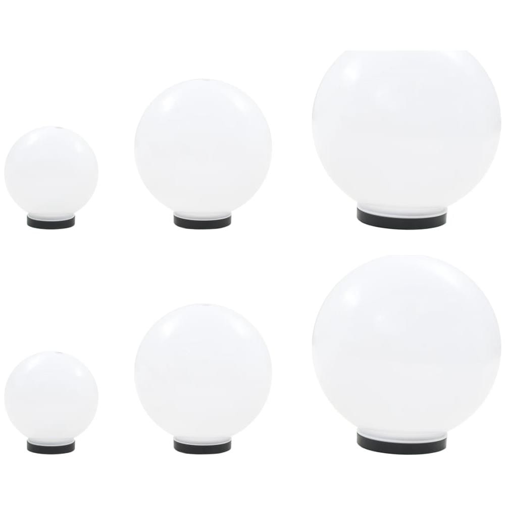 Set Lampade A Led Sferiche 6 Pz 20/30/40 Cm In Pmma - Foto 1