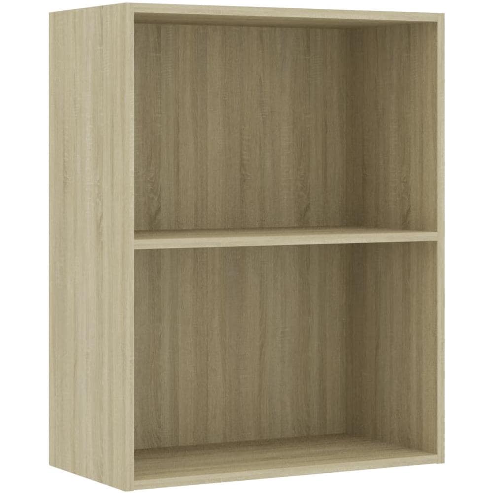 Libreria A 2 Ripiani Rovere Sonoma 60x30x76,5 Cm In Truciolato - Foto 2