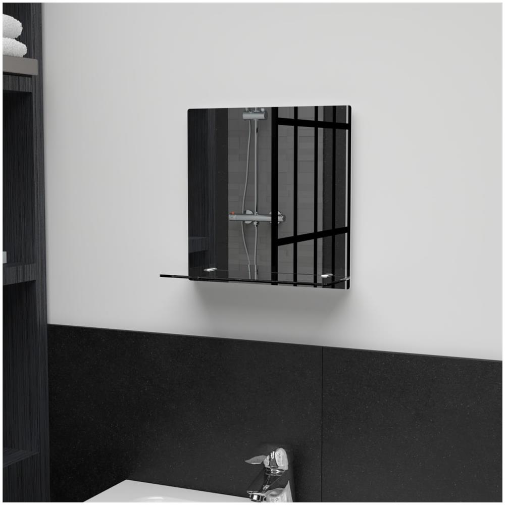 Specchio Da Parete Con Mensola 30x30 Cm In Vetro Temperato - Foto 1