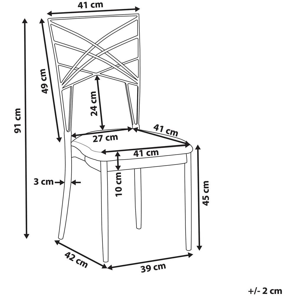 Set Di 2 Sedie Da Pranzo Argento Girard - Foto 2