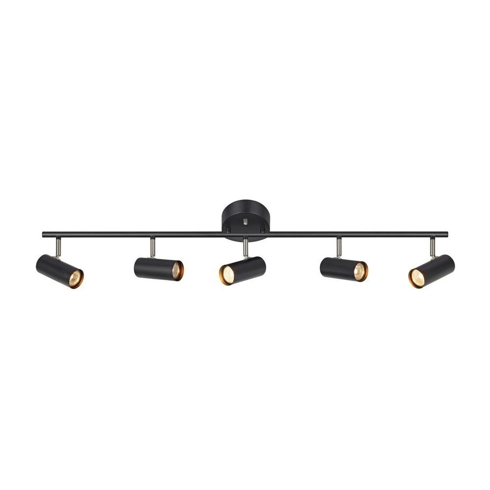 Lampada Da Soffitto A 5 Luci Per Interni, Barra Nera, Gu10 - Foto 1