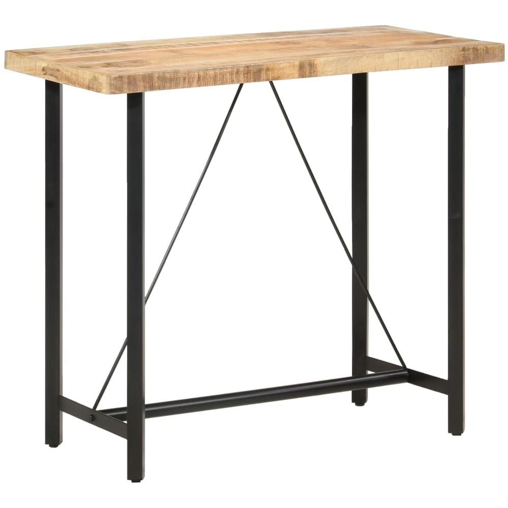 Tavolo Da Bar 120x58x107 Cm In Legno Ruvido Di Mango - Foto 1