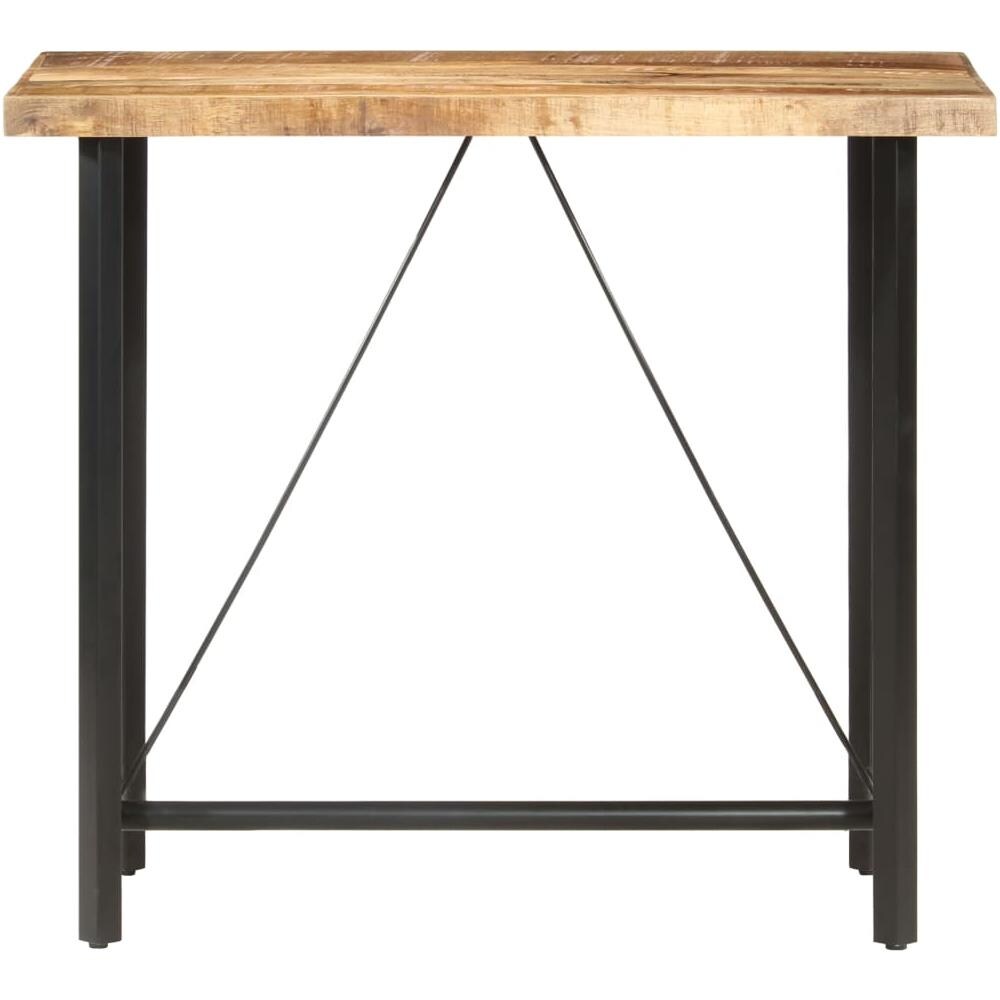 Tavolo Da Bar 120x58x107 Cm In Legno Ruvido Di Mango - Foto 2