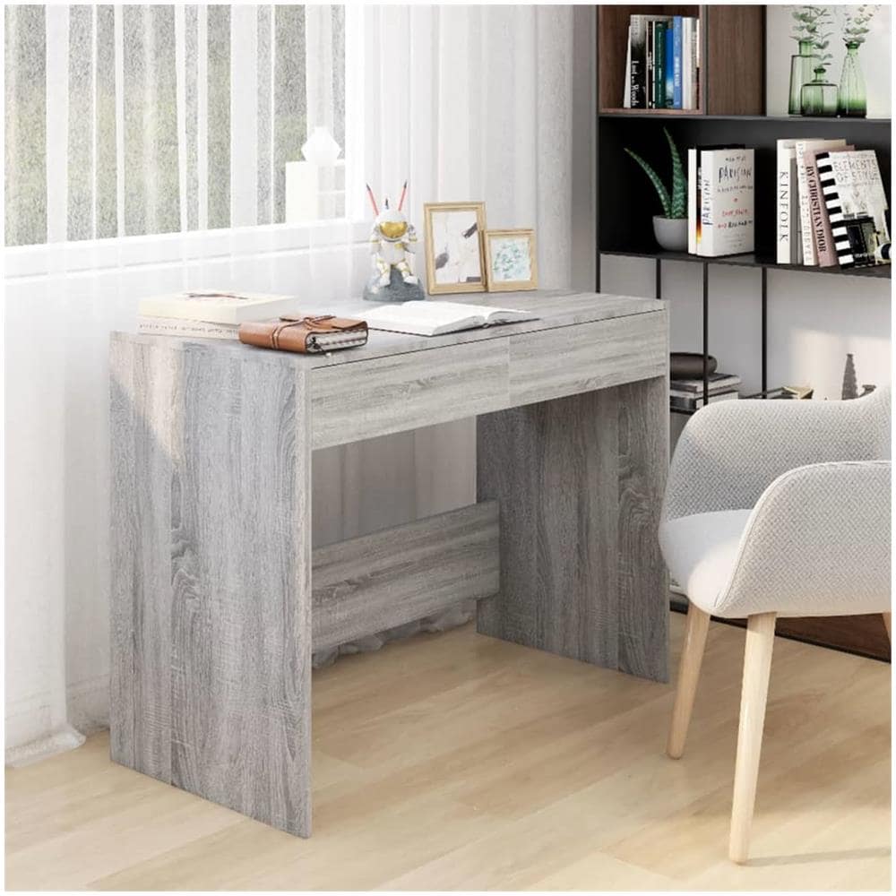 Scrivania Grigio Sonoma 101x50x76,5 cm in Truciolato - Foto 1