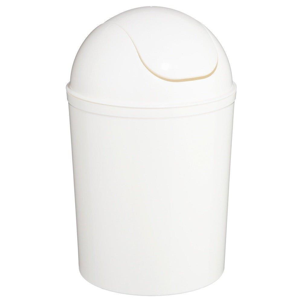Cestino Da Bagno, Rotondo, Pattumiera, Bianco, 7l - Foto 1