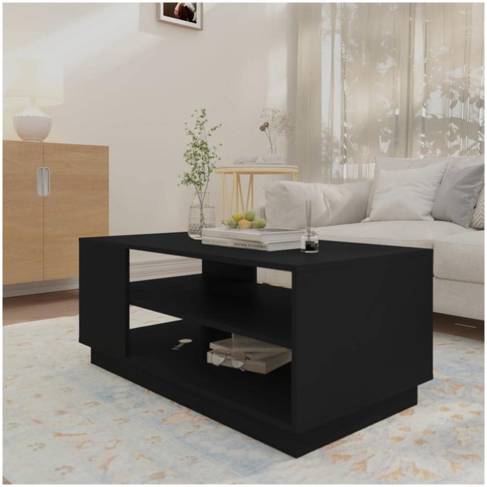 Tavolino da Salotto Nero 102x55x43 cm in Truciolato - Foto 3