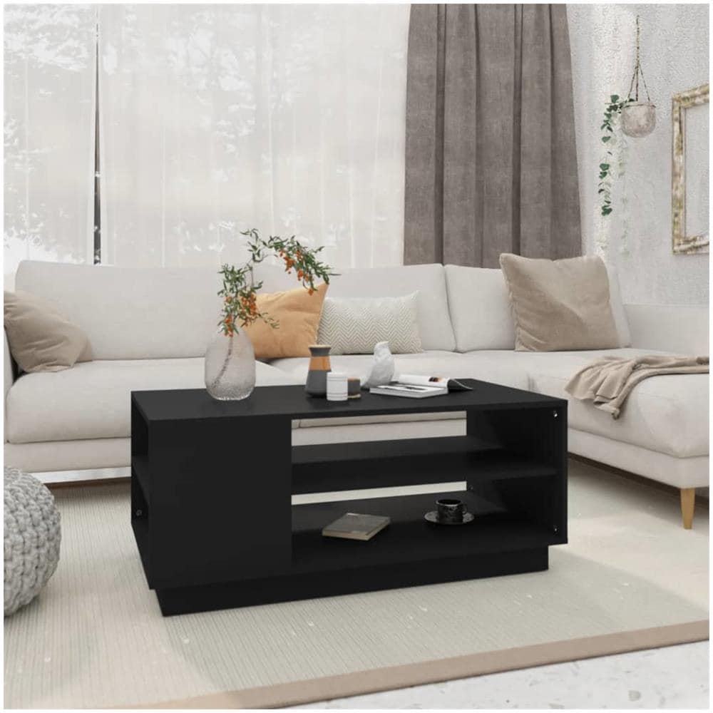 Tavolino da Salotto Nero 102x55x43 cm in Truciolato - Foto 1