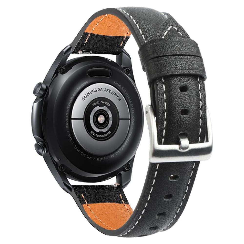 Bracciale Samsung Galaxy Watch 3 (45 Mm) Vera Pelle Nero - Foto 1