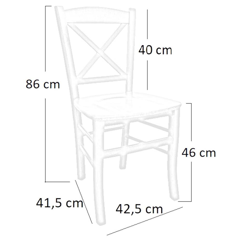 Sedia In Legno Venezia Croce Anticata Bianca Con Seduta Legno - Foto 2