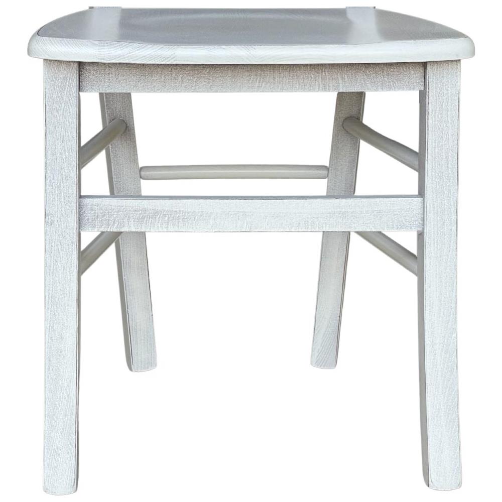 Sedia In Legno Venezia Croce Anticata Bianca Con Seduta Legno - Foto 5