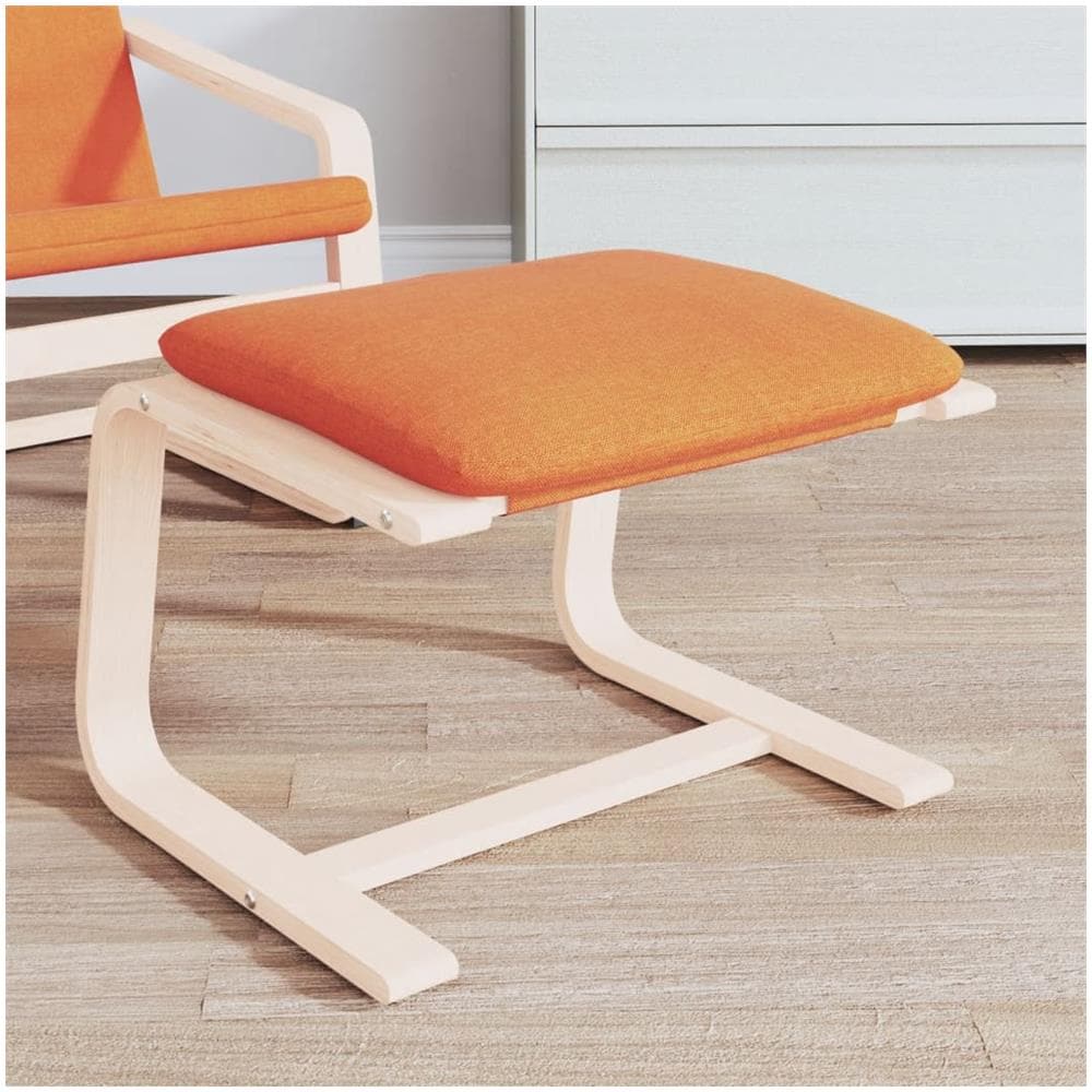 Poggiapiedi Giallo Scuro 51x41x40 Cm In Tessuto - Foto 1