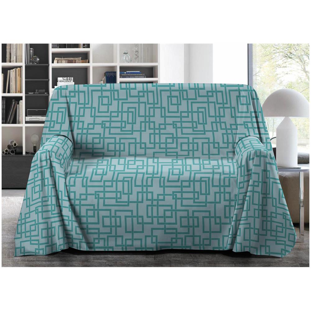 Telo arredo copritutto tessuto in cotone Seventies - Cavaliere Decò