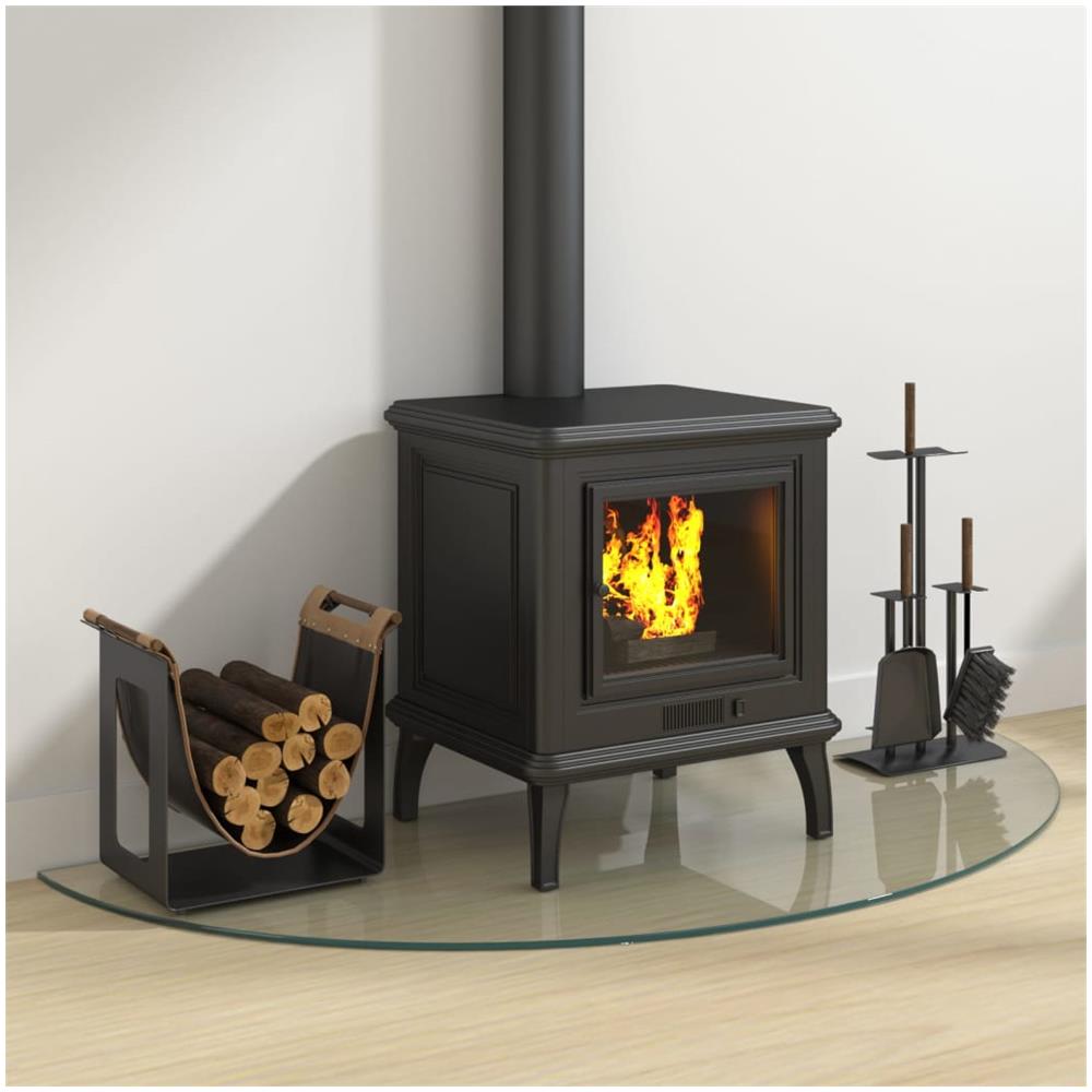 Lastra In Vetro Per Caminetto Semicircolare 1200x500 Mm - Foto 3