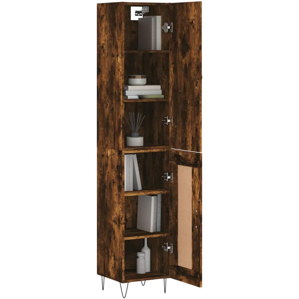 Credenza Rovere Fumo 34,5x34x180 Cm In Legno Multistrato - Foto 3