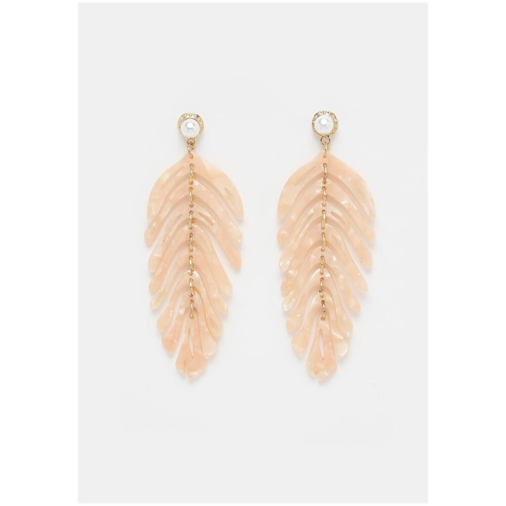 Orecchini a Foglia Lunga in Acrilico - Foto 1