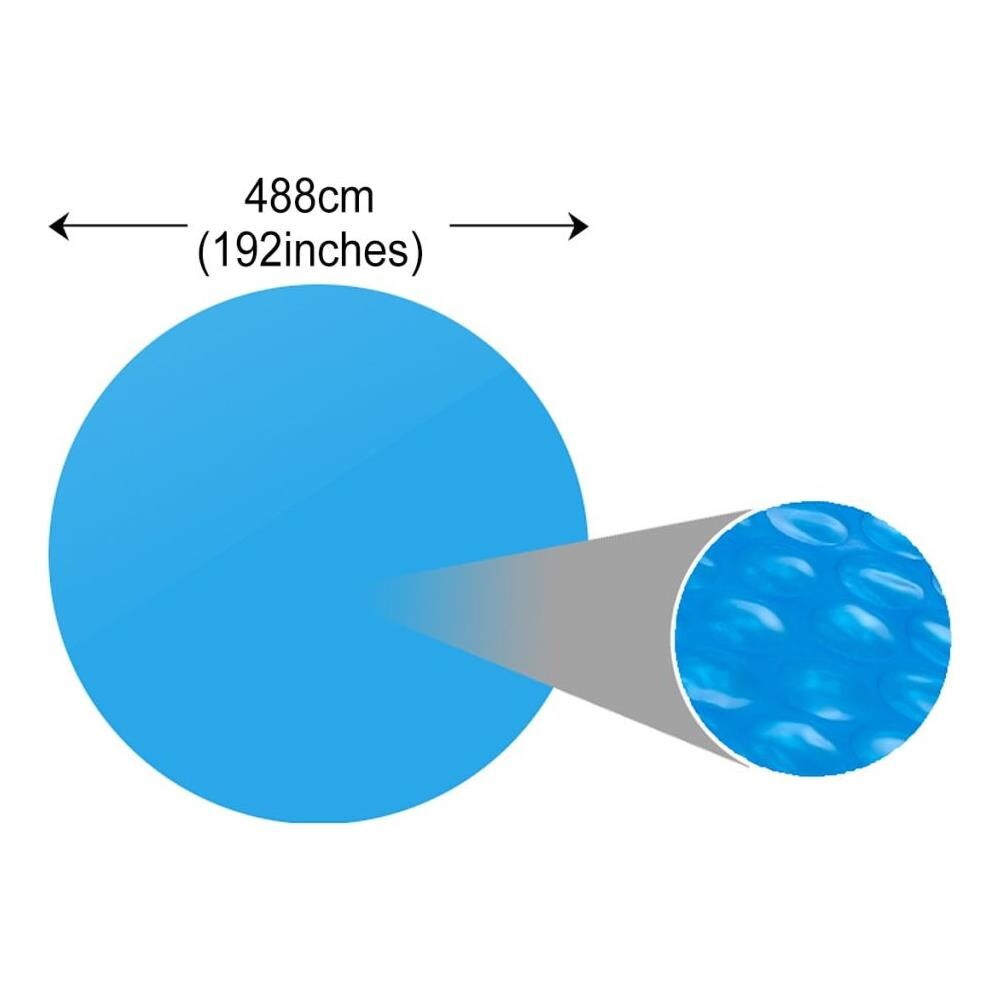 Telo Copripiscina Solare Copertura Rotonda Pe 488 Cm Blu - Foto 2