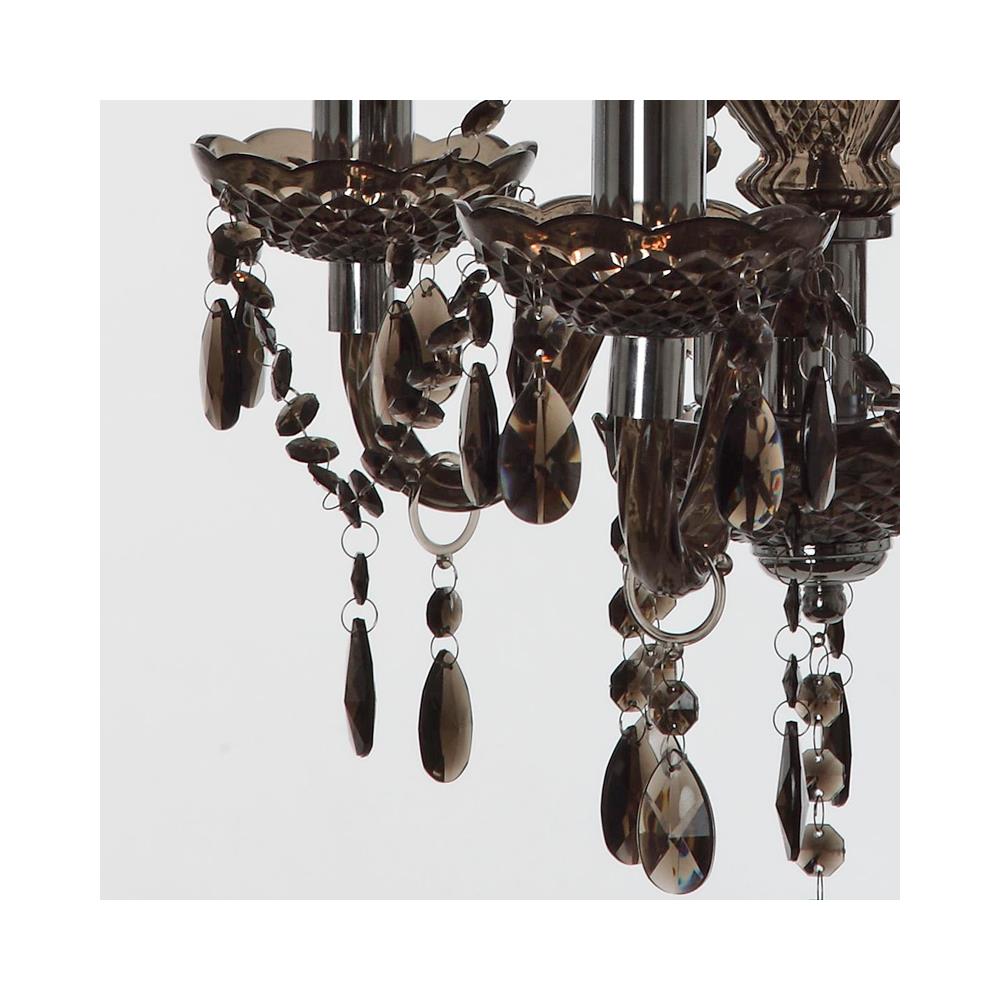 Lampadario Classico Realitytrio Vetro Acrilico 3 Luci 46cm Nero - Foto 2