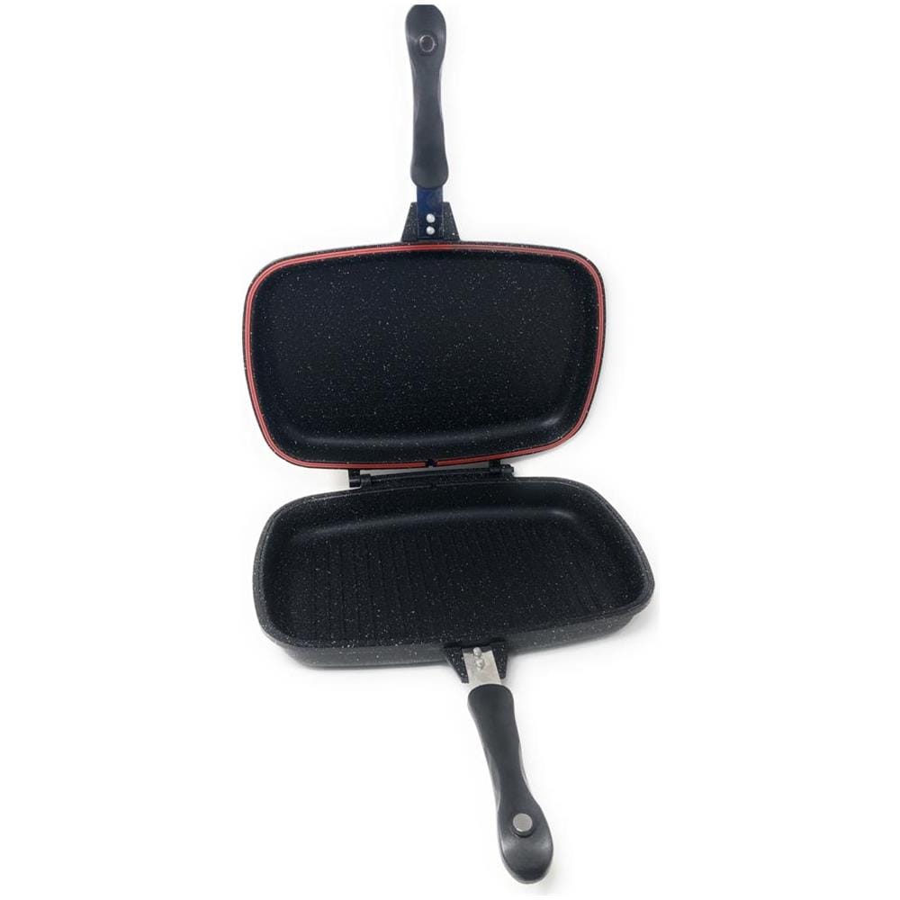 Bistecchiera 36 Cm Rivestita In Pietra Lavica Con Doppia Piastra Antiaderente - Foto 1