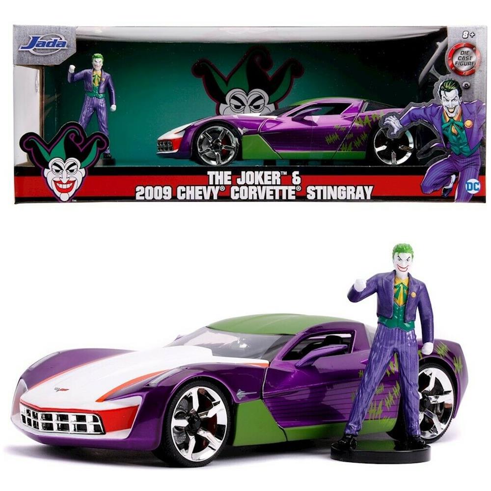 SBA253255020 Hollywood Rides - DC Comics: Chevy Corvette Stingray del 2009 con Joker (Scala 1:24) - Foto 1