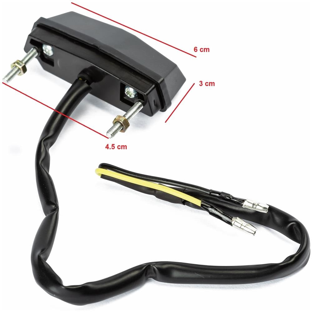 Luce Targa Fanale Illuminazione Lampada Led Universale Moto Nero Omologato - Foto 3