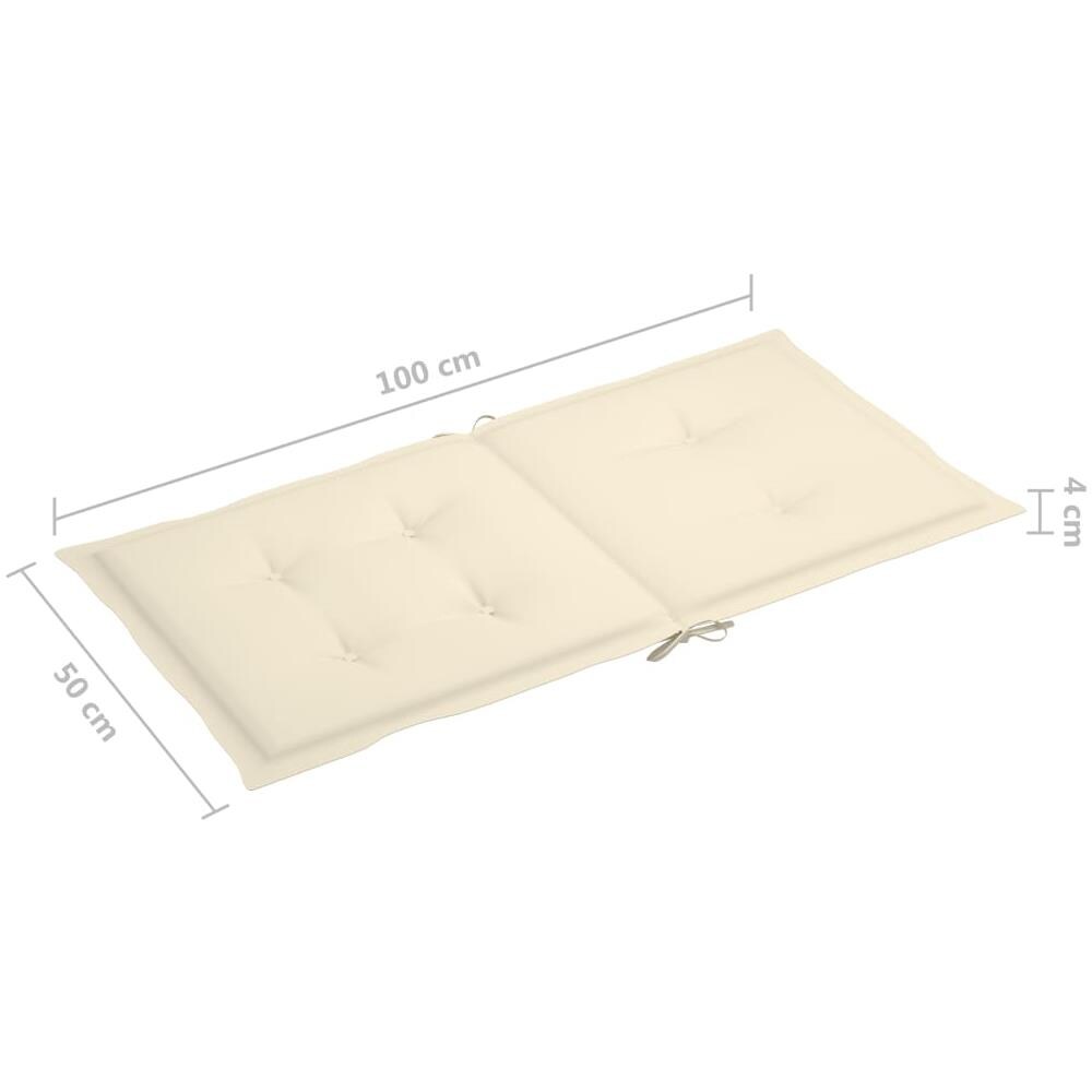 Cuscini Per Sedie Da Giardino 6 Pz Crema 100x50x4 Cm - Foto 8