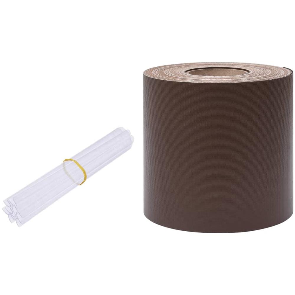 Recinzione Frangivento Da Giardino Pvc 70x0,19 M Marrone - Foto 2