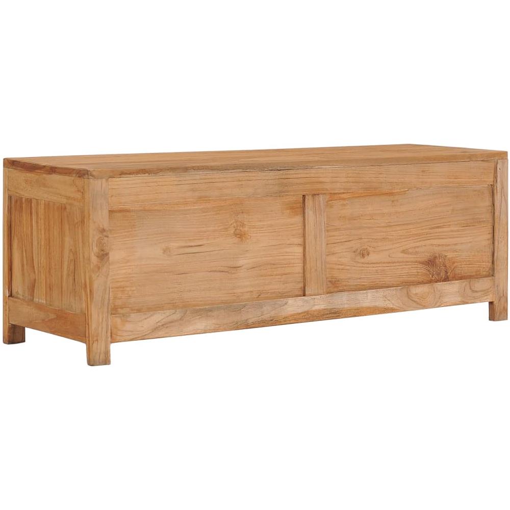 Mobile Porta TV 100x30x35 cm in Legno Massello di Teak - Foto 2