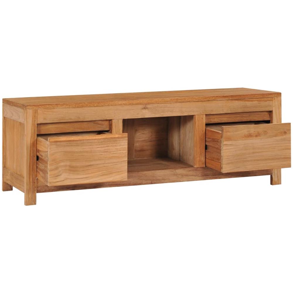 Mobile Porta TV 100x30x35 cm in Legno Massello di Teak - Foto 8