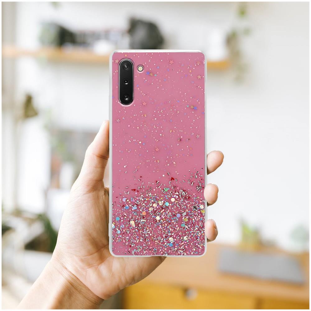 Custodia Compatibile Con Samsung Galaxy Note 10 In Rosa Con Glitter - Coperchio Protettivo In Silicone Tpu Flessibile Con Glitter Scintillanti - Foto 8